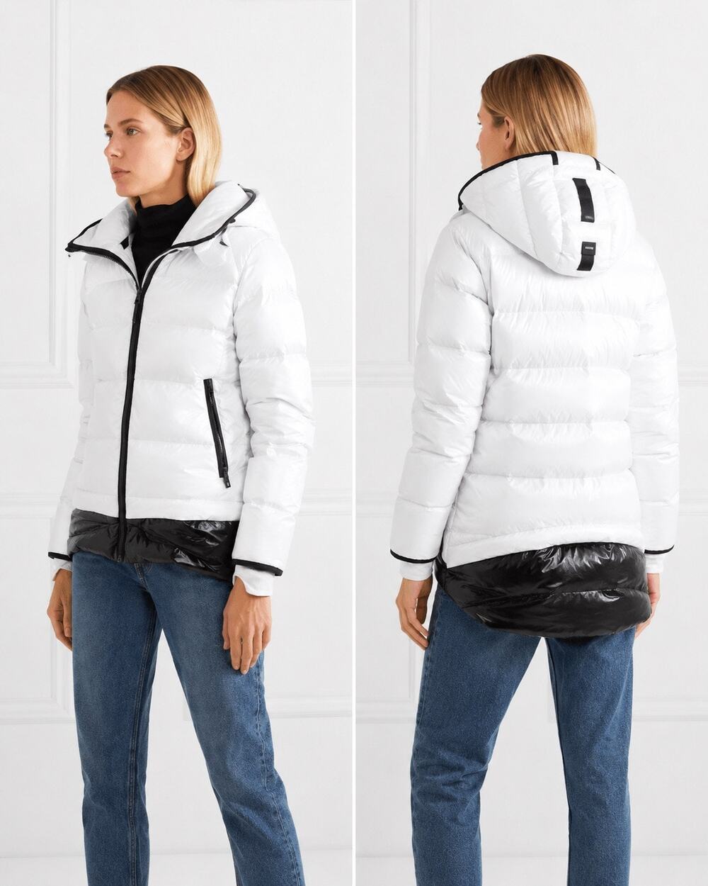 Templa Nano Gloss Long Puffer Jacket White Goose Down XXS NWT